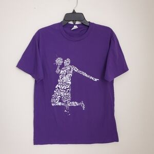 Basketball Purple Short Sleeve Crewneck Graphic Tee